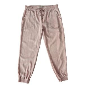 ZARA Lilac Pink Lyocell Tie Waist Jogger Pants Women's Size Large
